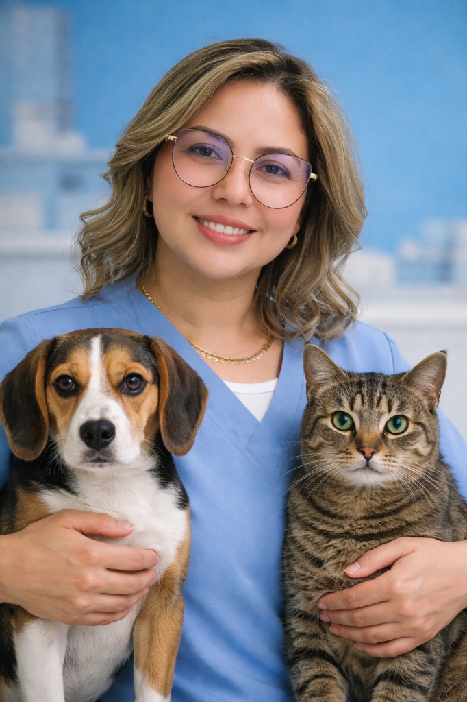 Dra. Priscila González com pets